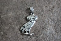 OWL OF GODDESS ATHENA, silver pedant, Ag 925 Photo