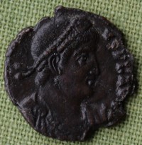 Genuine Bronze Roman Coin Photo